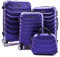 R.Leone Valigia da 1 pezzo Fino a Set 4 Trolley Rigido grande, medio, bagaglio a mano e beauty case 4 ruote in ABS 2026 (Viola, Set 4 XS S M L)