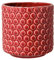 Bloomingville Blumentopf Dot Retro Übertopf Vintage Pflanztopf für Zimmerplanzen S (12,5 cm ø) Öffnung: 11 cm ø, rot, Keramik