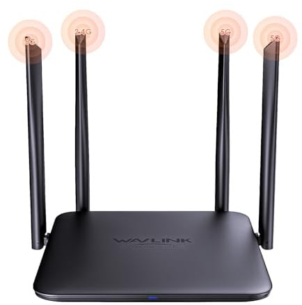 Router WAVLINK BE5100 WiFi 7, Router Gaming Doppia Banda, Supporto 2,5G WAN, 4 LAN Gigabit, Mix WPA2/WPA3, WiFi Ospiti, Controllo Parentale, QoS, MU-MIMO, IPv6 & VPN Avanzato per Casa