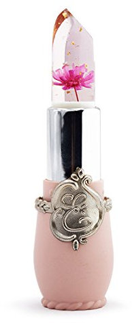 LQNB Beauty Bright Flower Crystal Jelly Lipstick Magic Temperature Change Color Lip Balm Makeup rose