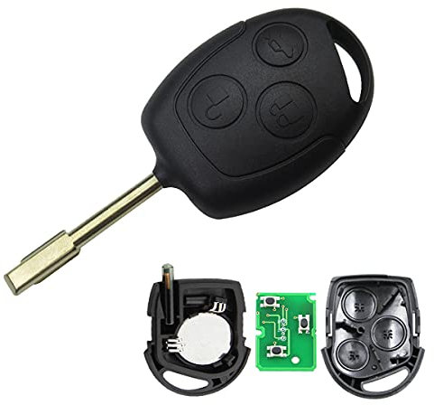 Heart Horse 3 pulsanti Telecomandi per Auto, Ricambio Guscio Chiave Telecomando per F0rd Mondeo Focus Fiesta KA Transit con 433MHz 4D60 chip