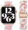 SEURE Kompatibel mit Apple Watch Armband 38mm 40mm 41mm 42mm Damen Herren Resin Harz Ersatzarmband Leicht Ersatz für Watch Series 10 9 8 7 6 SE 5 4 3 2 1 Rosa blume