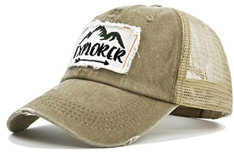 XibeiTrade Gorra de béisbol transpirable de malla de verano para mujer, hombre, sombrero de sol al aire libre, deportes casuales, caqui, M