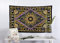 raajsee Sonne und Mond Wandteppich Mandala Gelb, Boho Wand Deko Wandtuch, Aesthetic Room Décor Tapisserie,Wandbehang Tapestry Queen 82x92 inches