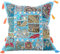 Eyes of India - 20 Blue Colorful Decorative Sofa Couch Pillow Patchwork Cushion Cover Case Throw Bohemian Accent Indian Boho Chic Handmade Cover ONLY