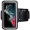 CoverKingz Porta cellulare da corsa per Samsung Galaxy S22 Ultra - Porta telefono corsa con tasca portach Galaxy S22 Ultra - Portacellulare per correre Fascia braccio smartphone Nera