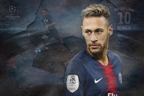Myartstyle - BILDER Plakat, Leinwandposter 60 x 40 cm Neymar Sport Fußball Beste Spieler OHNE RAHMEN P-Sp-205-8