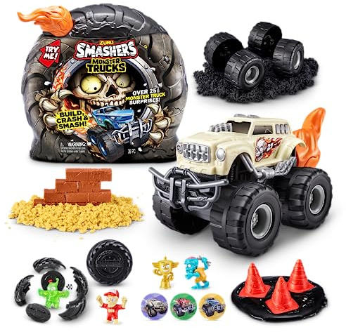 Smashers Monster Truck Surprise de ZURU, Esqueleto Screecher, niños, con 25 sorpresas, Sorpresa Coleccionable de Monster Truck (Skeleton Screecher)