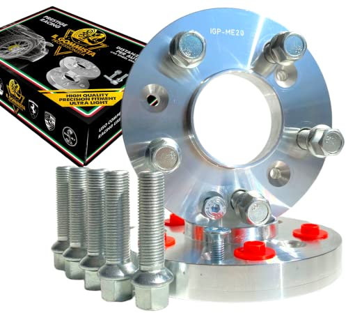IGP 2 Distanziali Ruote 16 mm Compatibili Con Mercedes Classe A w169 w176 w177 dal 2004 al 2023 AMG + 10 Bulloni in acciaio