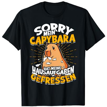 Sorry Mein Capybara Hat Meine Hausaufgaben Gefressen Kinder T-Shirt