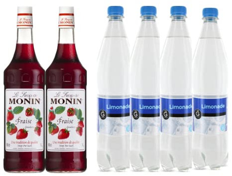 Set de almíbar y limonada: Almíbar - Fresa (2x1L) - Limonada Gilbert (4x1L)