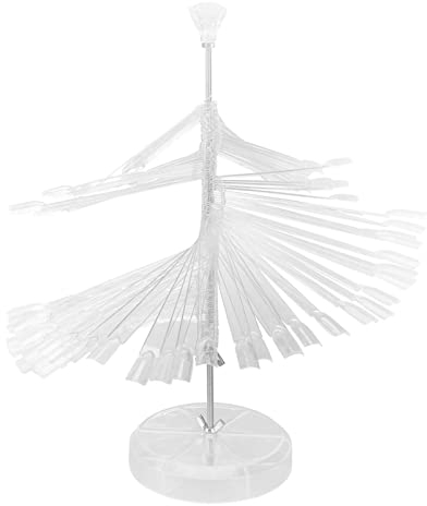 BESPORTBLE 120stücke Nagel Tipps Stäbchen Display Ständer Spiralregal Für Nagellack Farbkarte Transparent Edelstahl Für Nageldesign Und Training