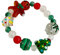 JUOPZKENN Weihnachts-Charm-Armband, Emaille, Weihnachtsbaum, Rentier, Zuckerstange, Perlen-Charm, Weihnachtsarmband, Weihnachten, Festlicher Feiertagsschmuck für Frauen