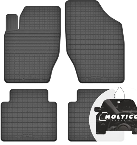 moto-MOLTICO Gummimatten Auto, 4-teiliges Set, Allwetter Gummi Fußmatten mit Rand, Antirutsch & Wasserfest Autoteppiche - passend für Honda Jazz III 2008-2013