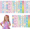 POPOYU 24 Stück Einhorn Schnapparmbänder Kinder,Einhorn Armband Kindergeburtstag Gastgeschenke,Mitgebsel Einhorn Geburtstag Mädchen,Einhorn Mitgebsel Slap Armbänder für Einhorn Kleine Geschenke