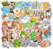 GYGYL 100pcs Cute Animal Stickers, Waterproof Stickers for Water Bottles, Laptop, Computer, Car, Luggage, Cup, Phone (Animal Style 2)