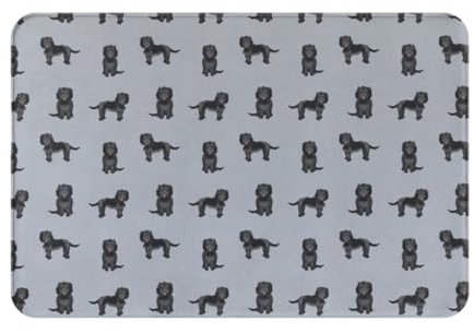 GRatka Fußmatte für den Außenbereich, rutschfeste Fußmatten für den Innenbereich, Terrassenteppich für den Außenbereich, 40 x 60 cm, Cockapoo Black Cockapoo Black Cockapoo Dog Dog Dogs