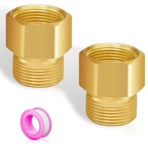 Brass High Pressure Washer Coupler Adapter, M22 15mm Male to Female, 4500 PSI