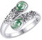 Moos Achat Ring Sterling Silber Regenbogen Einstellbar Bandringe Viktorianisch Schmuck Geschenke für Damen Mädchen