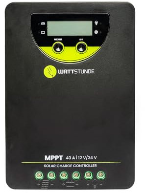 WATTSTUNDE MPPT Solar Laderegler 40A 90V mit Bluetooth für 12V und 24V Systeme (WLR-BT 40.90)