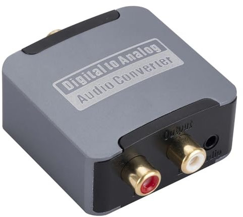 Receptor de Amplificador de Audio, Convertidor de Audio Digital a analógico SPDIF DAC óptico/Coaxial a RCA 3,5mm Salida de Audio DAC Amplificador decodificador for TV Fácil de Usar