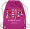 Turnbeutel Rucksack - WM Taschen - Im Fußball vereint - Deutschland EM 2024 Länder - Unisize - Fuchsia - deutschland-fanartikel fußball-em fanartikel europameisterschaft germany beutel fussball