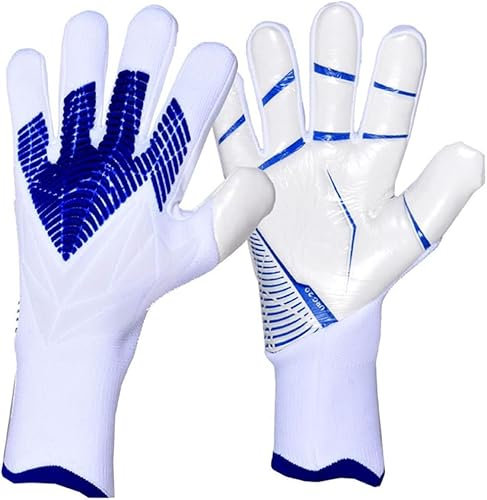 Fußball-Torwarthandschuhe für Jugendliche, professionelle Latex-Fußballhandschuhe für Jungen und Mädchen, Fingerunterstützung, Größe 6/7/8/9/10 – ideal für Training und Spiele (K,8 yadrs)