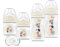 DODIE Lot de 4 Biberons Naissance, anti-colique, Tetine Multi-Perforée (2x150mL et 2x270mL), une sucette naissance, Terracotta