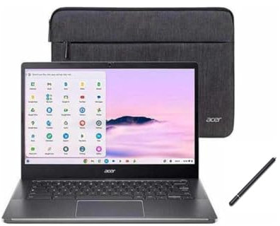 acer Chromebook Plus 14” Touchscreen Laptop | Intel Core i3-N305 | Intel UHD Graphics | Wi-Fi | Bluetooth | 8GB RAM DDR5 | 512GB SSD | Chrome OS | Bundle with Stylus Pen, Grey