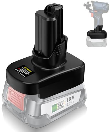 Adapter for Bosch 10.8V/12V Tool, for Bosch 18V PBA PSB PSR Home and Garden Batteries Convert to Work for Bos-ch Professional 12V System GBA Power Tool Use