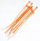 100mm x 2.5mm Nylon Cable Ties, Pack of 100 (Orange)