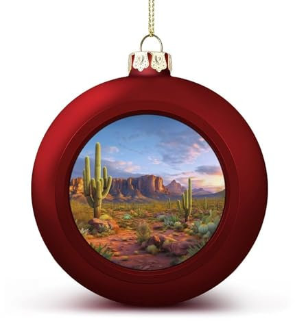 Weihnachtsbaumschmuck, Kaktus-Landschaft, Weihnachtskugel-Dekorationsset, Weihnachtsbaumschmuck für Urlaubsdekoration