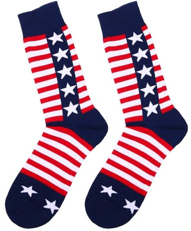 Aroncent USA Socken Lustige US Flagge: Herren Damen Muster Socken mit US-Flagge patriotismus Socken für Amerika Freiheitstag Geschenk Mehrfarbig