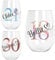 Personalised Birthday Stemless Wine Glass Tumbler Gifts for Her Girl Women Bestie Wine Glass 18th 21st 30th 40th 50th 60th 70th 80th Any Age Party Present Idea
