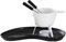 Colcolo Chocolate Fondue Pot Cheese Fondue Pot Melting Mug for Cheese Chocolate Butter Warmer Set Cheese Serving Fondue for Wedding, with Tray