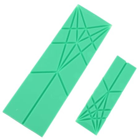 Polygons 3 in 1 Flat Measuring Spoons 2 Spoons with 6 Different Sizes Multifunctional Folding Flat Kitchen Gadget Utensils Spoons (Green)