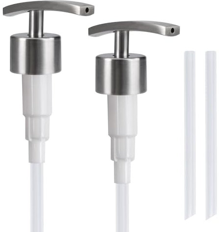 2 Stück Edelstahl Seifenspender Pumpkopf, 28 mm Gewinde Flasche Seifenspender, Seifenspender-Pumpe Ersatzpumpe, Seifen-Spender Aufsatz, Seifenpumpe Edelstahl für Seifenpumpe in Küche und Badezimmer