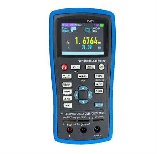 Multimetro digitale, Misuratore LCR professionale 2.8” TFT LCR portatile digitale ponte capacità induttanza resistenza frequenza tester 100Hz~10kHZ Misura resistenza/continuità/frequenza/capacità(ET43