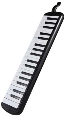 37 Tasten Melodica, 2 weiche Blasrohre, Kunststoff, für Anfänger und | Präzise Tastenansprache, 2 Mundstücke inklusive, leichte Bauweise, kompaktes Übungsinstrument