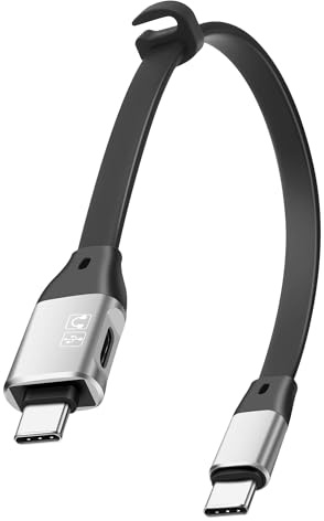 MEIRIYFA USB Type C 3.0 Kurzes OTG Datenkabel 10Gbps | USB C 3.0 Stecker auf USB C Stecker OTG Datenkabel + USB C Buchse OTG-Kabel 60W schnelles Laden für Laptop Tablet - 24cm