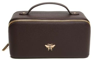 Alice Wheeler Foldable Makeup Train Case - Chocolate