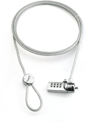 NATEC Câble de sécurité Homard 1,8 m pour Ordinateur Portable avec Code