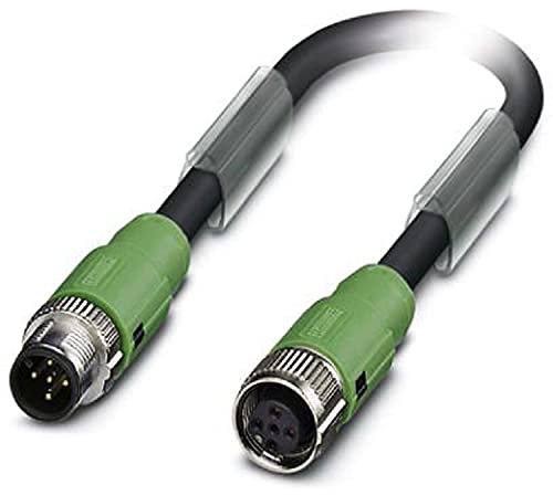 PHOENIX CONTACT SAC-5P-MS/0.3-186/FS SCO Sensor/Aktor-Kabel, 5-Polig, PUR, Stecker Gerade M12 Speedcon, A Kodierung, Auf Buchse Gerade M12 Speedcon, A Kodierung, 0.3m Kabellänge, Schwarz/Grau