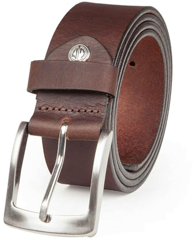 LINDENMANN Gürtel Herren Vollledergürtel aus Büffelleder, 40 mm breit, kürzbar, Gürtel, Ledergürtel, Jeans-Gürtel, XL, braun, Größe/Size:125