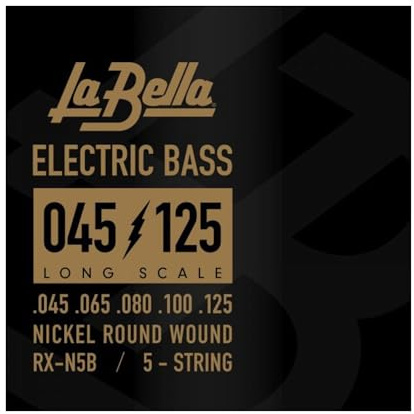 La Bella Strings »RX SERIES NICKEL PLATED - RX-N5B - 5-STRING E-BASS« Corde per Basso Elettrico 5-Corde - Nickel Plated Steel - 045-125