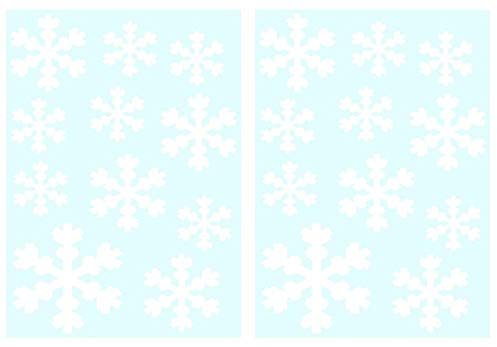 Samunshi® Schneeflocken Wandtattoo Set Wandaufkleber Aufkleber Sticker Eiskristalle