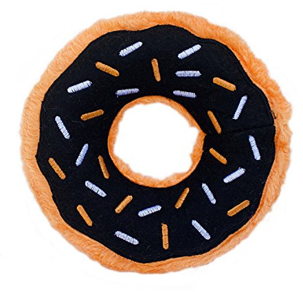 ZippyPaws - Original Donutz No Stuffing Squeaky Plush Dog Toy - Pumpkin Spice