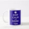 Genuine_Mugs Keep Calm and Drink Tea Blue Color Carry On Style Funny Mug Cup Birthday Gift
