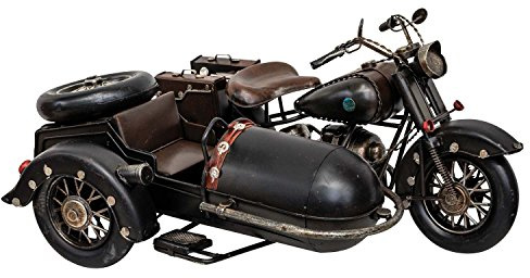 aubaho Modell Motorradgespann Blech Metall Motorrad Gespann Oldtimer Antik-Stil 35cm