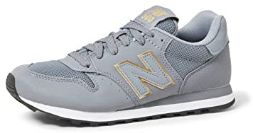 New Balance Damen 500 Core Turnschuh, Grau (Grey/Gold), 37.5 EU